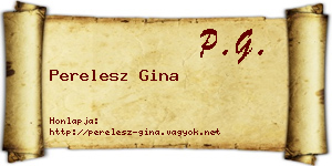 Perelesz Gina névjegykártya